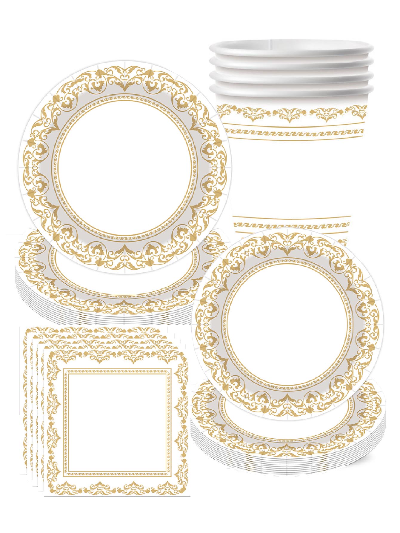 Outdoor Camping Dining Set - Classic Plate Theme Birthday Party Party