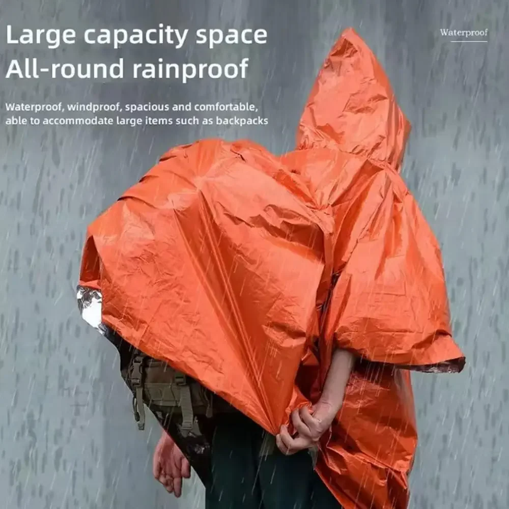Hooded Emergency Rain Poncho W - огляд і ціна Camping Rain Poncho